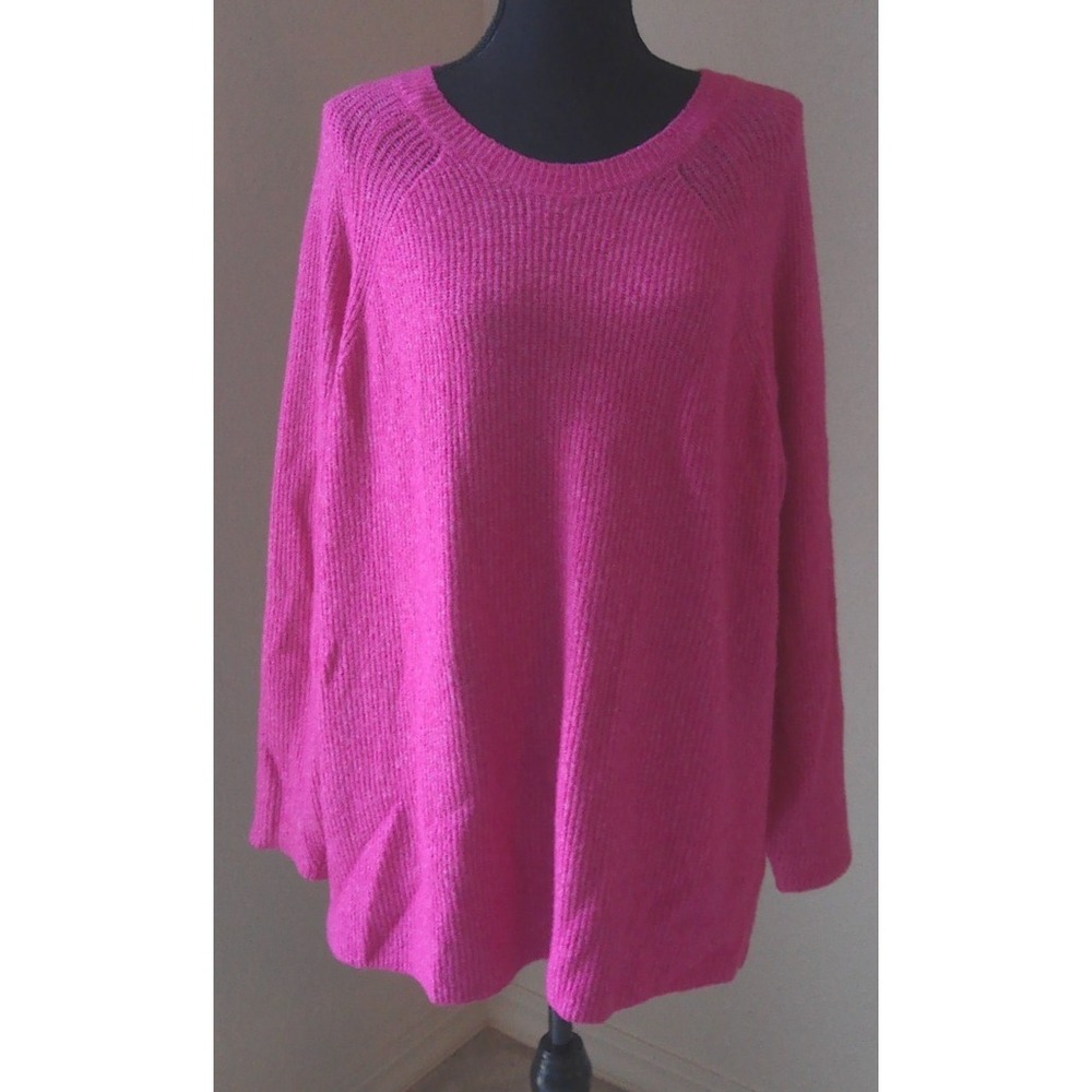 LANE BRYANT WOMENS PINK LONG SLEEVE SWEATER SIZE 18/20